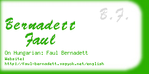 bernadett faul business card